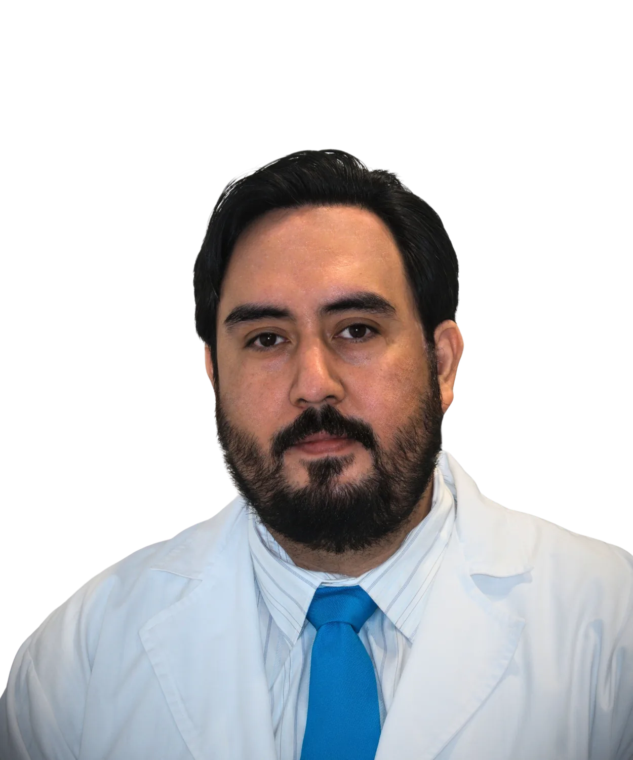 Dr. Jorge A. García Arroyo, cirujano general, con bata blanca